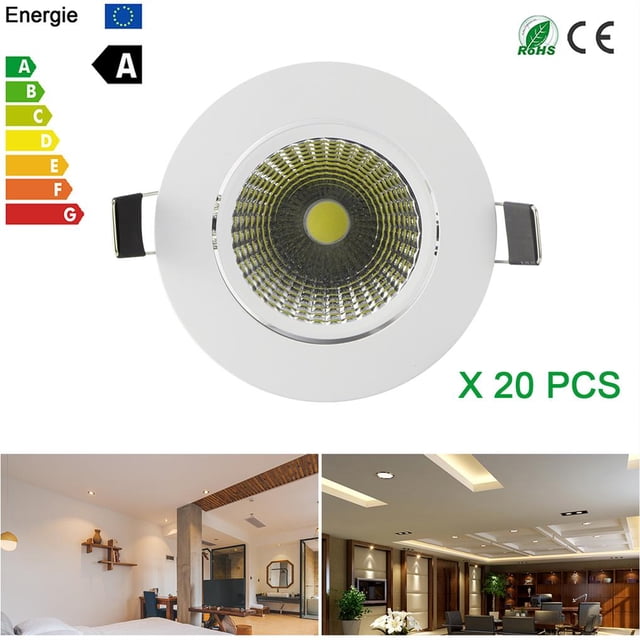 Wosthever Mini 3W LED COB Luz de techo Foco empotrable Downlight Blanco cálido AC 100-245V Iluminación y accesorios Wosthever HA025682-00