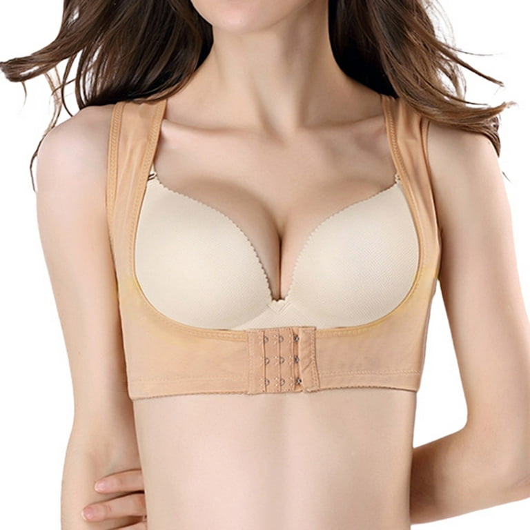 Homgro Women's Chest Up Shapewear Back Support Shaper Tops Breast Lifter  Posture Corrector Skinny Nude XX-Large