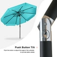 thumbnail image 3 of MASTERCANOPY 9ft Patio Market Umbrella with Valance, Tilt and Crank, Turquoise, 3 of 6