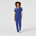 thumbnail image 3 of Wink W123 Women's Mock Wrap Scrub Top, Galaxy Blue, XL Womens, 3 of 6