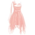 thumbnail image 5 of iiniim Kids One Shoulder 3D Applique Chiffon Prom Party Wedding Flower Girls High Low Dress Pink 10, 5 of 7