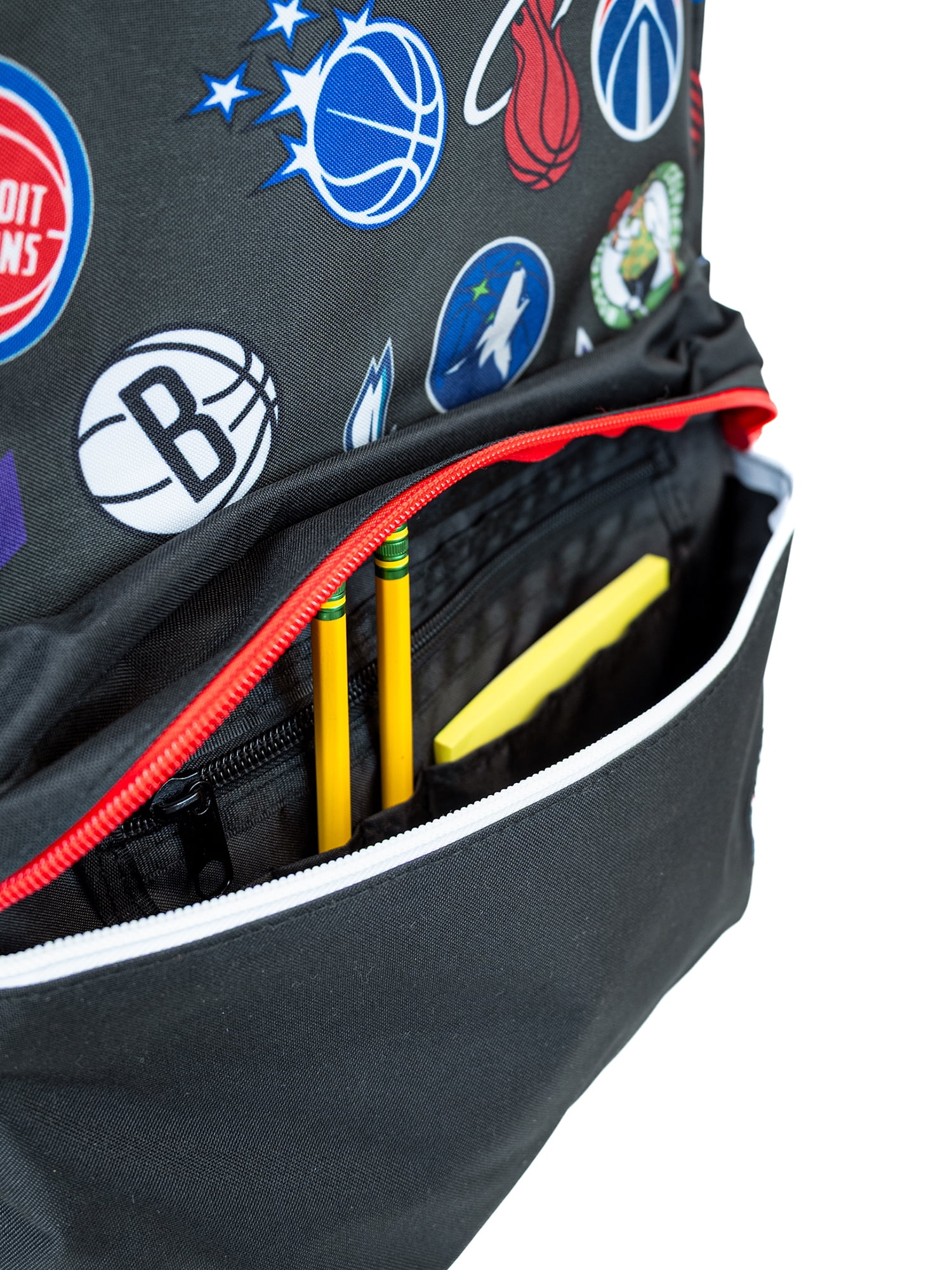 NBA Unisex 17" Team Ready Backpack, Black/Multicolor