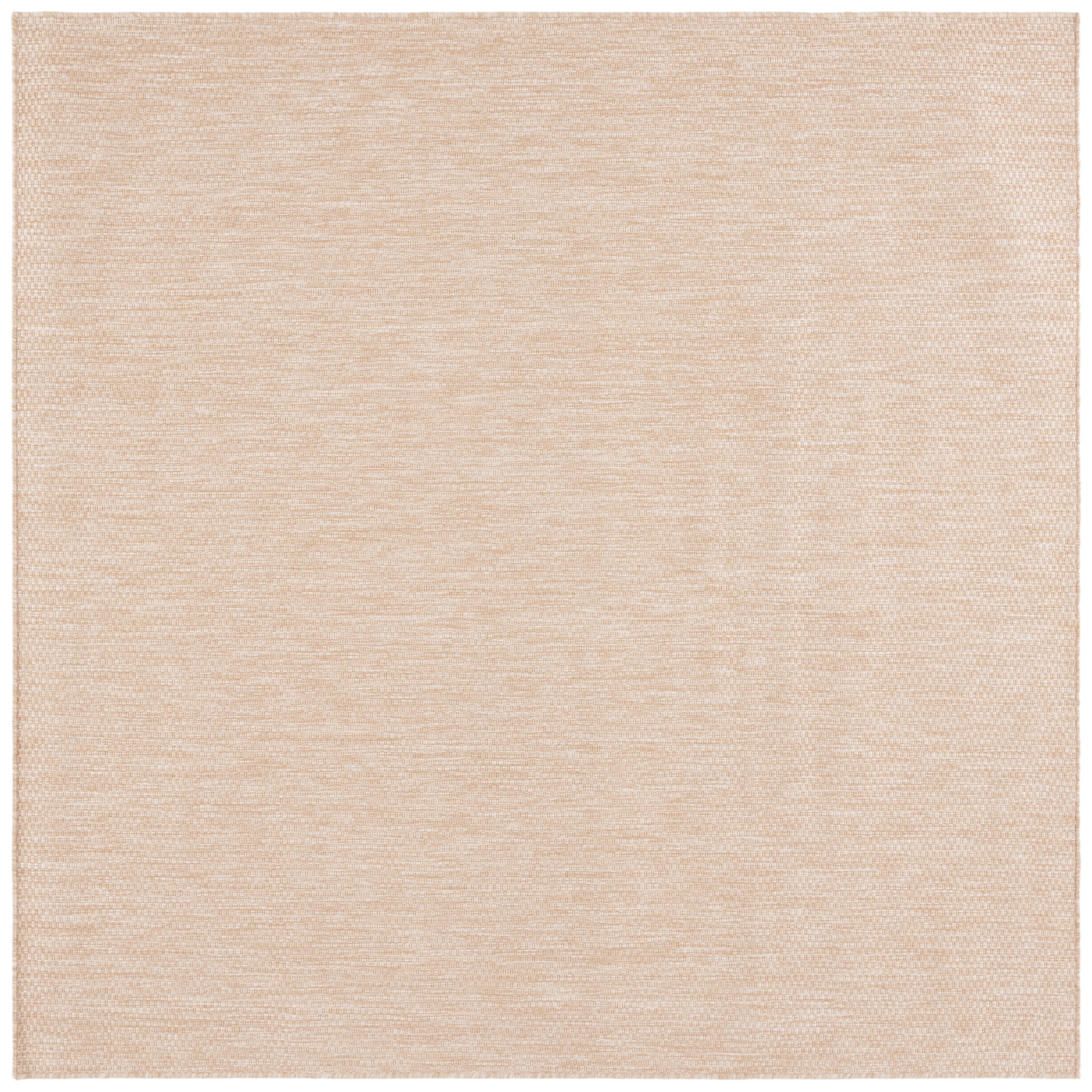 SAFAVIEH Beach House Jacinth Solid Indoor/Outdoor Area Rug, Natural, 6'7" x 6'7" Square