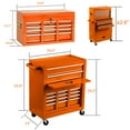 thumbnail image 7 of Tool Chest with 8 Drawer,High Capacity Rolling Tool Box Removable Tool Storage Cabinet with Locks,Rolling Tool Storage Cabinet with 4 Wheels for Garage and Warehouse (Orange), 7 of 7