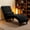 Black + Velvet, variant on AUU Vintage Velvet Recliner Chair with Button Tufting & Silver Nailhead Trim – Solid Wood Frame Lounge Armchair for Living Room, Study, or Bedroom