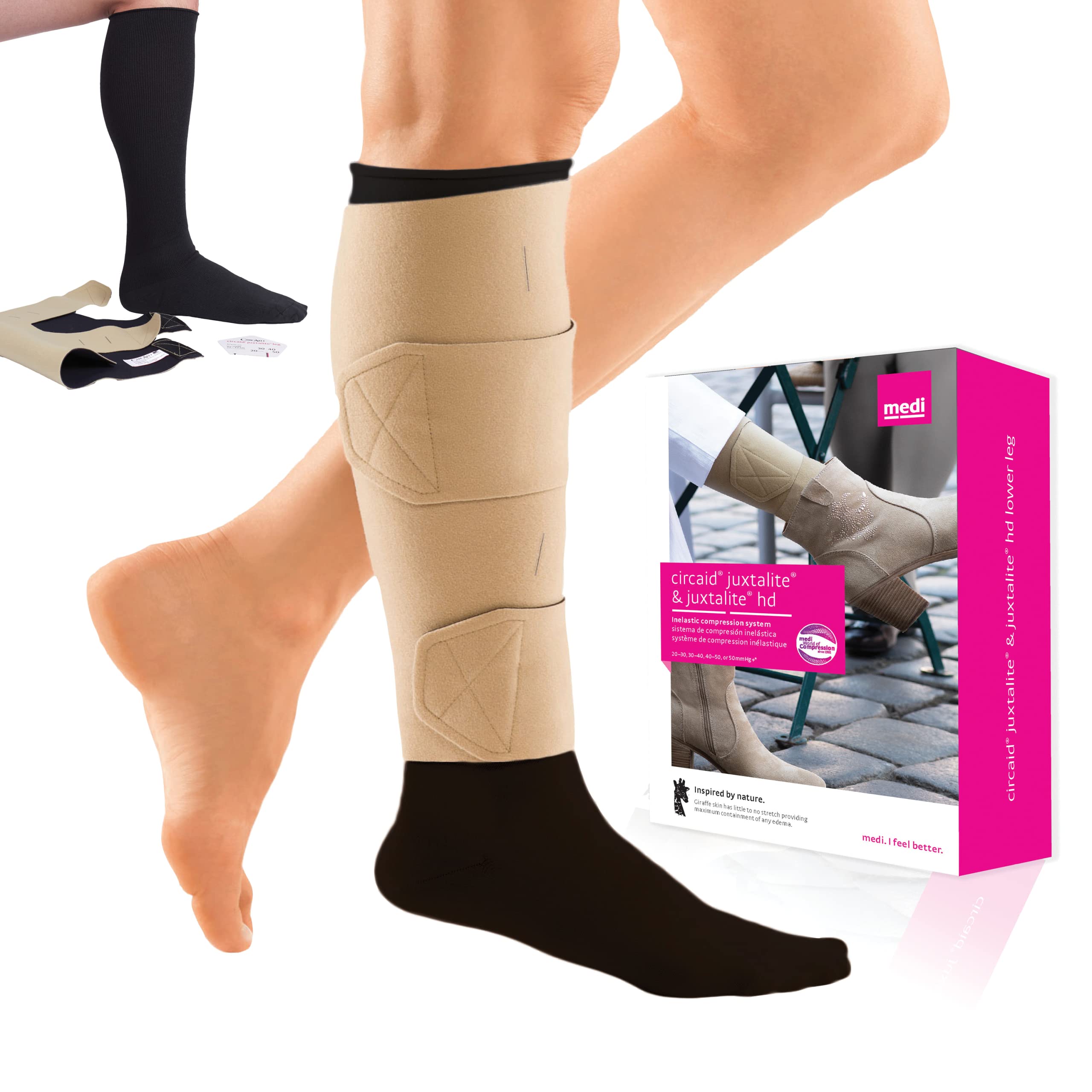 CircAid Juxtalite Lower Leg System Designed for Compression and Easy Use Medium Full Calf Long