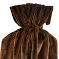 thumbnail image 5 of Thomas Collection Luxury Brown Tissavel Mink Faux Fur Throw Blanket - 16456, 5 of 5