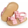 thumbnail image 4 of GYRATEDREAM Baby Toddler Infant Girls PU Leather Soft Sole Summer Sandals Flower Princess Flat Shoes 0-18 Months, 4 of 8