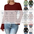 thumbnail image 5 of ByworldtasicNo Boundaries Womens Bell Long Sleeve Shirts Lightweight Crew Neck Y2k Going Out Tops Dressy Casual Blouses Ribbed Slim Fit T Shirts, 5 of 7