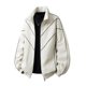 thumbnail image 4 of Ceisia Men Solid Color Hooded Zipper Lamb Gift Fleece Warm Long Sleeve Casual Cardigan Jackets, 4 of 5