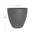 thumbnail image 3 of TierraVerde Madison Band & Ribs Planter Charcoal 14"H, 3 of 5