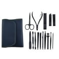 thumbnail image 4 of BE-TOOL 16Pcs Professional Manicure Set with Leather Case Scissors Grooming Kit Nail Toenail Tools Gits for Men and Women Brown, 4 of 8