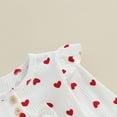 thumbnail image 5 of Bagilaanoe Newborn Baby Girl Rompers Heart Print Long Sleeve Bodysuit + Headband 3M 6M 9M 12M Infant Ribbed One Piece Jumpsuit, 5 of 7