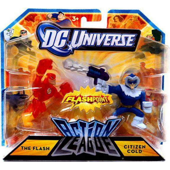 DC Universe Flashpoint Action League theFlash & Citizen Cold 3" Mini Figure, 2 Pack