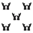 thumbnail image 1 of mmirethe 2pcs Easy To Install Antlers Sticker To Decorate Christmas Car Cute Waterproof black large 5Set, 1 of 6