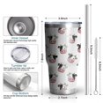thumbnail image 6 of 30oz White Cow Head Pattern Tumblers Stainless Steel Tumbler with Lid and Straw,Vacuum Insulated Double Wall Travel Tumbler Cups Mug with Cleaning Brush for Coffee,Tea, 6 of 7