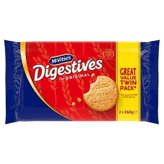 McVitie's Digestives The Original Biscuits Twin Pack 2 x 360g (Pack of 2)