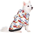 thumbnail image 2 of Goofa Cartoon Helicopter Pattern Small Dog Sweater Hoodies Pet Grey Hooded Soft Fleece Sweatshirts with Pocket Fall Winter Puppy Cat Sweaters Warm Clothes-XX-Large, 2 of 8