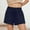 Dark Blue, variant on Women's Solid Color Casual Fashion Lace Up Loose Shorts Short Jackets for Women Dressy Neon Shorts for Women Women's Shorts plus Size Sleep Shorts for Women plus Size Short Sleeve Button down Shirt