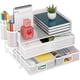 thumbnail image 1 of Organizador de escritorio Marbrasse de malla de 3 niveles con cajón blanco, 1 of 6