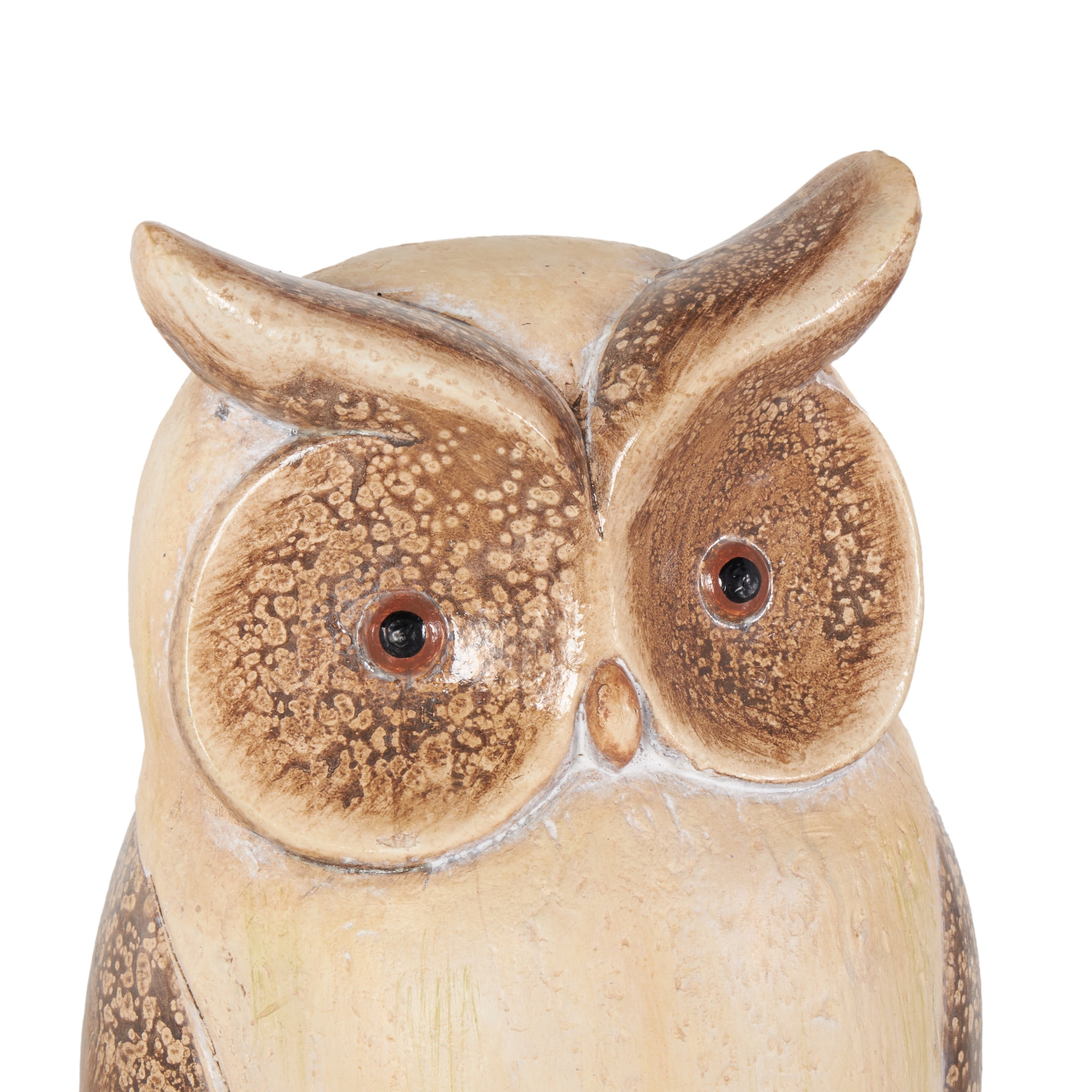 DecMode 15" Owl Garden Sculpture with Brown Accents
