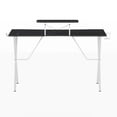 thumbnail image 6 of BlackArc Gaming Desk with Black Laminate Top and White Steel Frame - Detachable Cupholder, Headphone Hook & Smartphone/Monitor Stand, 6 of 9