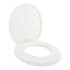 thumbnail image 5 of asiento para baño bisagras ajustables redondo blanco tapa de plástico asiento acojinado, 5 of 7
