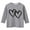 Grey, variant on Curuila Children Girls Tops Casual Heart Print Crew Neck Loose 3/4 Sleeves T Shirt Black Size 3-4 Years