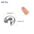 thumbnail image 2 of Uxcell 400 Pack 5.4mm Crimp Beads Covers Round Open Beads End Tips White, 2 of 5