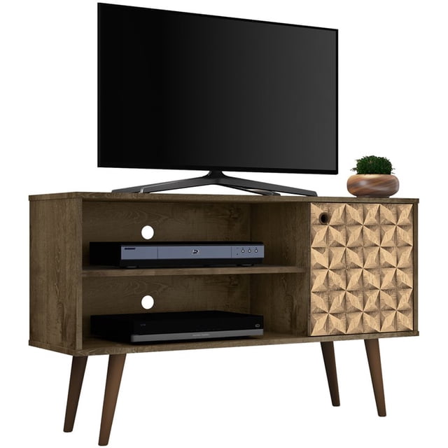 Manhattan Comfort Meuble TV Liberty 43 Pouces en Brun Rustique et Brun 3D