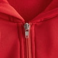 thumbnail image 6 of Holzkary Womens Zip Up Hoodies Jackets Cropped Sweatshirts Fleece Fall Outfits Casual Comfy Y2K Tops Winter Clothes 2025 Women Casual Solid Long Sleeve Zipper Sweatshirt Tops Red M, 6 of 7