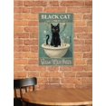 thumbnail image 6 of Cute Black Cat Sink Co. Wash Your Paws Tin Sign 8 x 12 Inches - Creative Wall Decor for Cat Lovers, Ideal for Adding Whimsy to Your Bathroom, 6 of 8