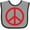 Heather and Black, variant on Inktastic Fun Red Peace Sign Boys or Girls Baby Bib
