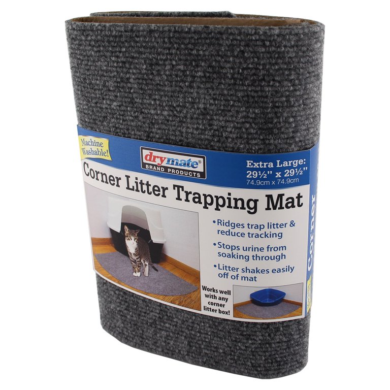 Drymate, Corner Cat Litter Mat, Gray 