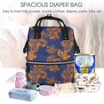 thumbnail image 5 of Pofeuu Golden Maple on Navy Blue Print Diaper Bag Backpack, Multifunction Travel Pack Maternity Baby Changing Bags, Large Capacity, Waterproof, 5 of 6
