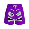 thumbnail image 3 of HOMADLES Beach Shorts for Men Casual Shorts Elastic Waist Graphic Printed Short Pants with Pocket, Purple 2XL, 3 of 5