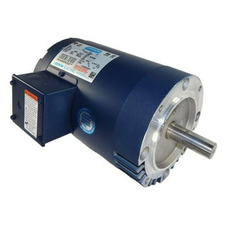 0.5 Hp Electric Motor 1.5 hp 1725 RPM 56C Frame ODP C-Face (no base) 208-230/460V Leeson Electric Motor # E116741 ()