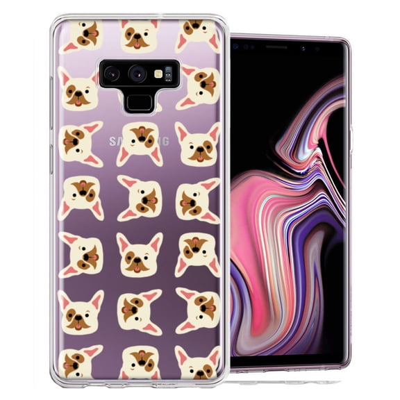 MUNDAZE For Samsung Galaxy Note 9 Frenchie Bulldog Polkadots Design Double Layer Phone Case Cover