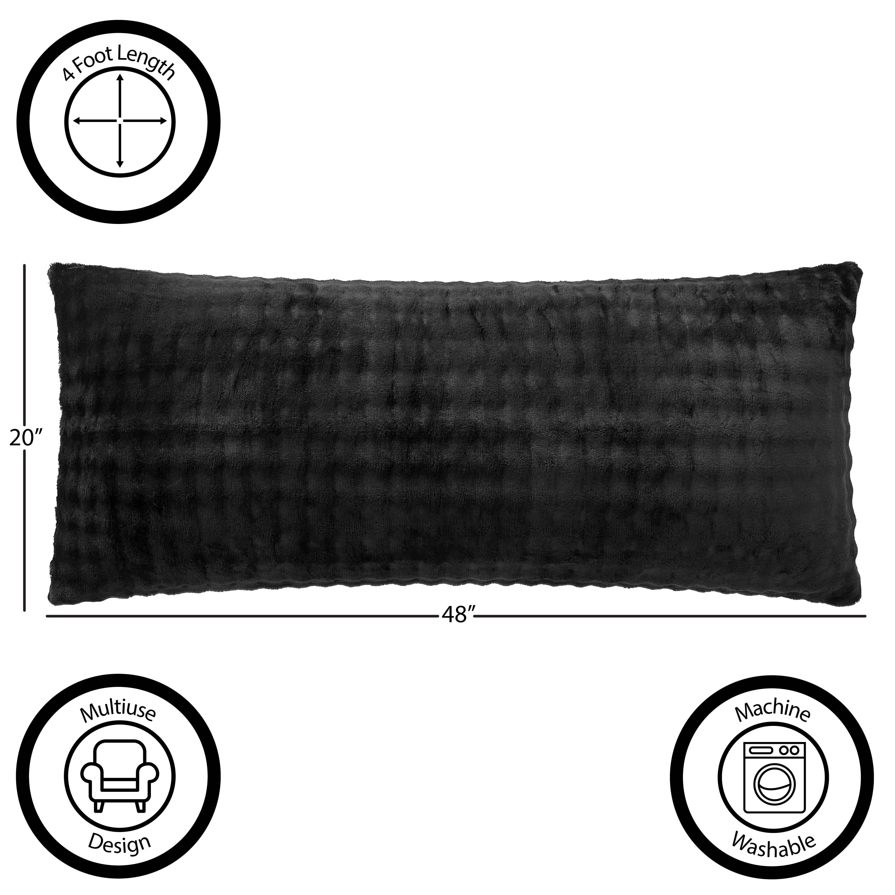 Your Zone Black Bubble 20" x 48" Body Pillow Cover