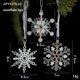 thumbnail image 3 of Colgante de acrílico para árbol de Navidad 2024, colgante de cristal de hielo transparente colorido, adorno de copo de nieve para Navidad, decoración de Año Nuevo, 3 of 5
