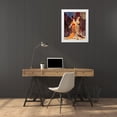 thumbnail image 3 of Vintage Apple Collection 12x14 White Modern Wood Framed Museum Art Print Titled - Barbier Two Ladies Under the Crescent Moon, 3 of 4