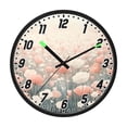 thumbnail image 2 of Dailycode Night Light Wall Clock Glow in The Dark 12 inch Battery Operated Silent Luminous Clocks, Pink and White Flowers Field, 2 of 8