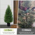 thumbnail image 5 of ROMSWI 2 Pack 3FT Artificial Cedar Topiary Trees with Full Realistic Leaves, Faux Plants for Home Front Door Porch Patio Garden, 5 of 7