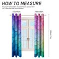thumbnail image 2 of Colorful Gradient Fish Scale Texture Mermaid Window Curtains for Bedroom Colorful Printed Window Drapes Blackout Thermal Insulated Grommet Window Treatment 2 Panels Set, 2 of 5