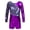 A Purple, variant on CHICTRY Kids Girls 2Pcs Gym Suit Dance Outfit Activewear Long Sleeve Gymnastics Leotard Ballet Unitard with Shorts Set Royal Blue 14