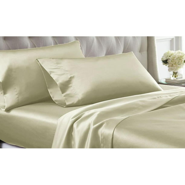 Satin Dreams 4Pc Solid Satin Sheet Set