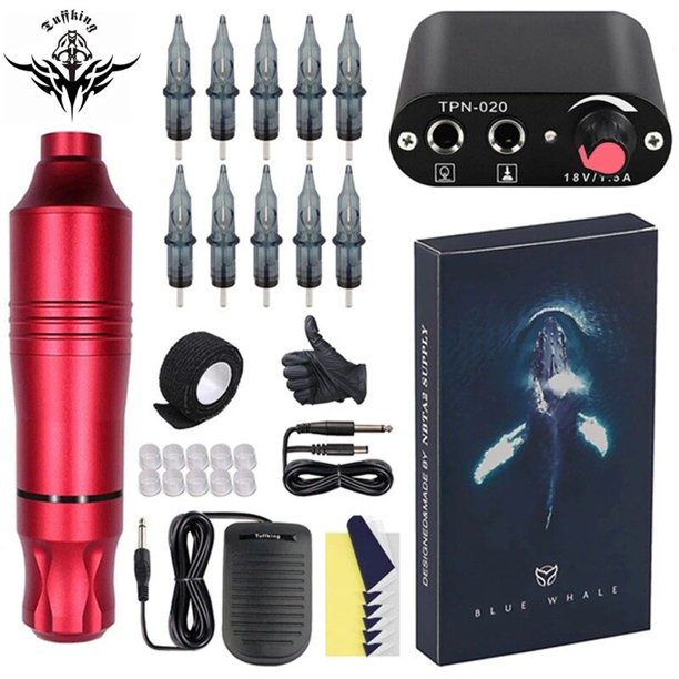 MiniTattoo Power Pen Motor Tattoo Machine Set Tattoo Pen Set Professional Motor Tattoo Machine Tattoo Set Tattoo Machin qym unisex