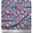 thumbnail image 1 of Soimoi Pink Cotton Cambric Fabric Snowflakes & Diamond Geometric Print Fabric by the Yard 56 Inch Wide, 1 of 3