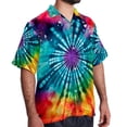 thumbnail image 2 of tie dye69 Men's Short Sleeve Button Down Casual Poplin Shirts for Summer Beach, Printed Design - Unisex, 2 of 6