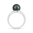 thumbnail image 2 of ANGARA Solitaire Tahitian Cultured Pearl Bypass Ring in 925 Sterling Silver for Women | June Birthstone, Birthday, Anniversary, Jewelry Gift for Women | Natural Pearl Ring, 2 of 9
